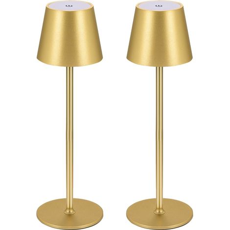 2er Set wiederaufladbare Tischlampen Touch, 3 Farben, dekorativ
