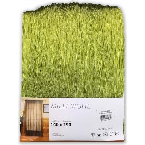 Rideau De Séparation Décoratif D'intérieur 140 X 290 Cm Avec Fils Ombrés Vert Réséda
