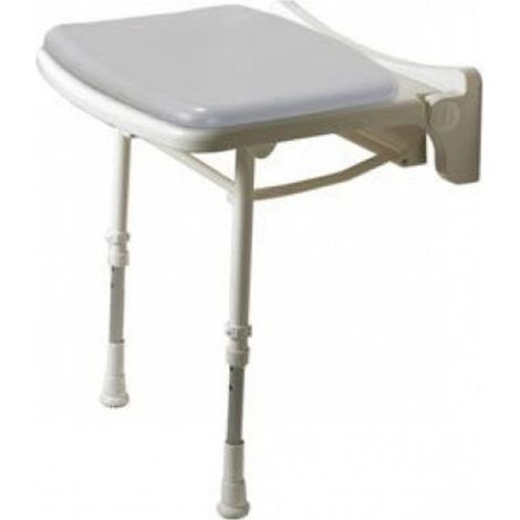 AKW 2000 Series Standard Fold Up Shower Seat - Grey Padded