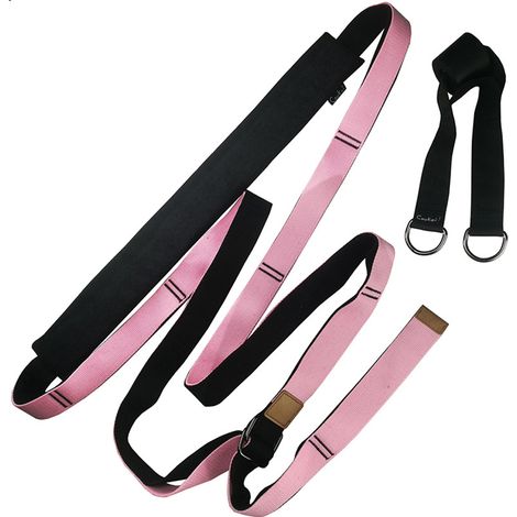 Ceinture D'Étirement Pour Échauffement Et Renforcement - Bande De Résistance Avec Anneau En D Et Ancrage Pour Porte - Pour Pilates Danse Gymnastique Rééducation - 1 Pièce (1/5)