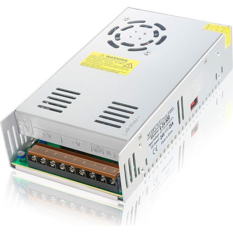 DC 24V 25A 600W Alimentation Transformateur 220V CA à 24V CC Convertisseur Alimentation 24v 25A 600W pour treuil Cric Voiture Moniteur LCD Caméra Sécurité CCTV Stéréo Voiture (1/5)