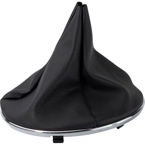 Schaltmanschette für Fiat 500 500C 2007–2015 55344016 50293173 50295075 50295325 Schaltknauf aus schwarzem Leder und Chrom