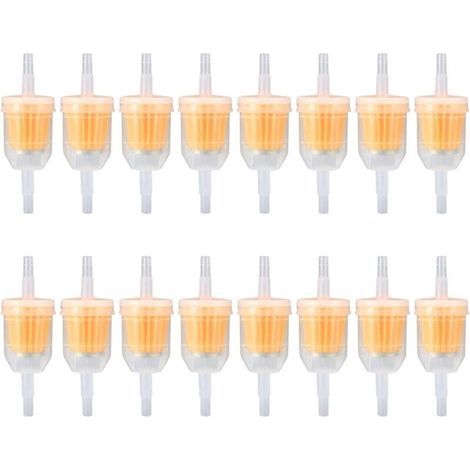 16 Pièces Filtres à Essence en Ligne, Filtres à Carburant, Filtre à Essence Universel à Vitesse de Filtration pour moto 6-8 mm, Scooter, Moto, Générateur, Tondeuse à Gazon, Auto (1/4)