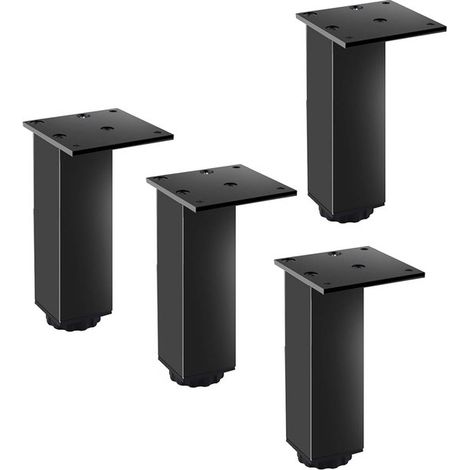 Set di 4 gambe per mobili, 35 cm, in lega di alluminio, regolabili in altezza, gambe di ricambio per divani, tavolini, mobili TV, mobili da bagno, ecc. (1/5)