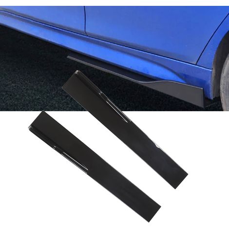 Seitenschweller für Autos, 2-teilig, je 80 cm, glänzend schwarz, universell für alle Autos (Übergröße) (1/5)