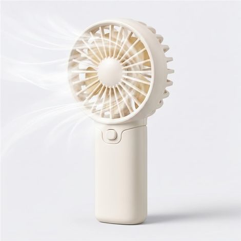 Mini ventilateur portable silencieux avec lanière batterie amovible USB rechargeable ventilateur personnel étudiant bureau été (1/5)