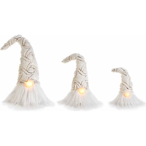 Babbi Natale Decorativi da Appoggiare con Luci Led - Set da 3 Addobbi (1/4)