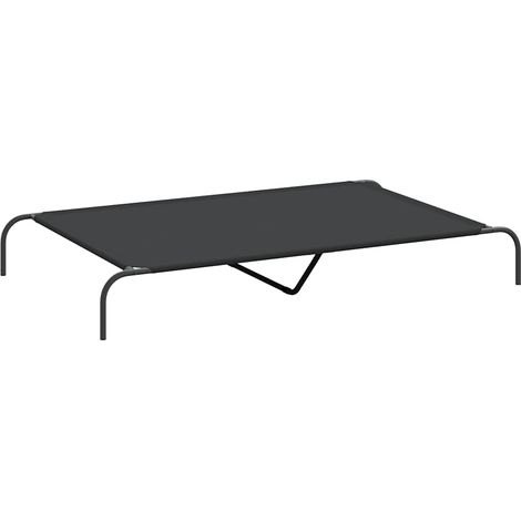vidaXL Cuccia per Cani Rialzata Nera 150x90x20cm Tela Oxford e