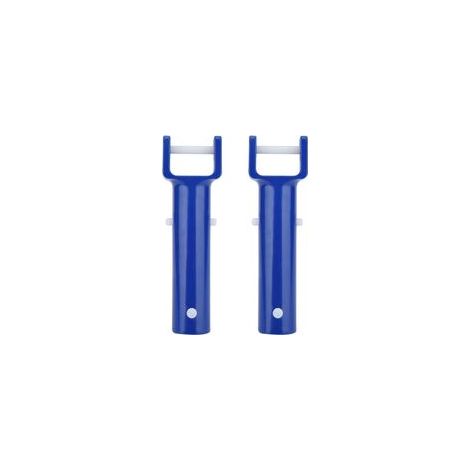 2 Pièces Piscine Tête D'aspirateur Poignée Pièces de Rechange Bleu ABS Piscine V Forme Pince Brosse Tête Poignée Nettoyage Brosse Tête Remplacement Piscine Accessoires (1/5)