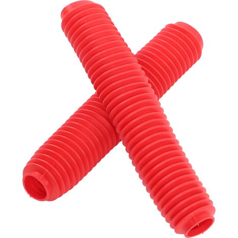 Paire de soufflets de fourche avant de moto, cache-poussière de rechange pour SUZUKI RM125 DR250 DRZ400 400 (rouge) (1/5)