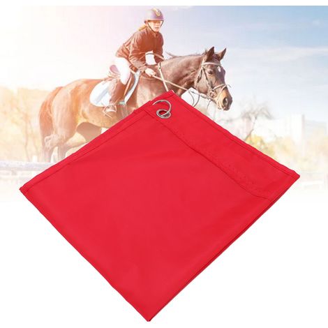 Lot de 2 Drapeaux d'Équitation pour Formation et Loisirs en Nylon Rouge (1/5)