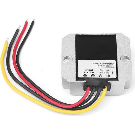 Convertisseur DC12V/24V vers 5V 10A 50W, module régulateur de tension abaisseur étanche IP68