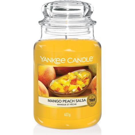 Grande Bougie en Jarre, Parfum Mangue et Pêche, 623 g (1/5)