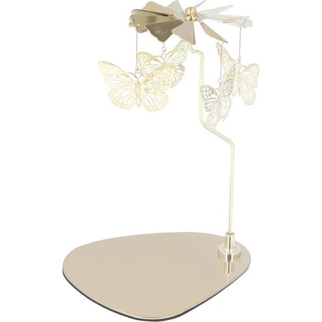 Chandeliers rotatifs triangulaires tournant en or romantique (1/5)