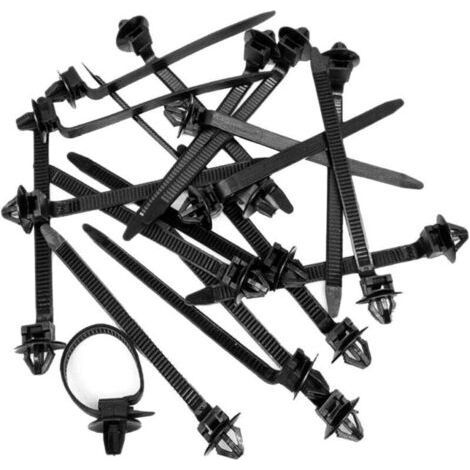50pcs Nylon Attache De Attache De Câble Clips Métier De Voiture Tuyau Pince De Fixation Sangle Zip (1/4)