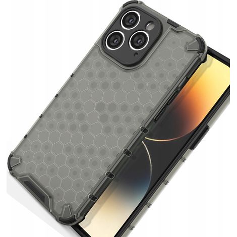 Custodia ibrida rinforzata a nido d'ape per iPhone 14 Pro Max, nera (1/5)