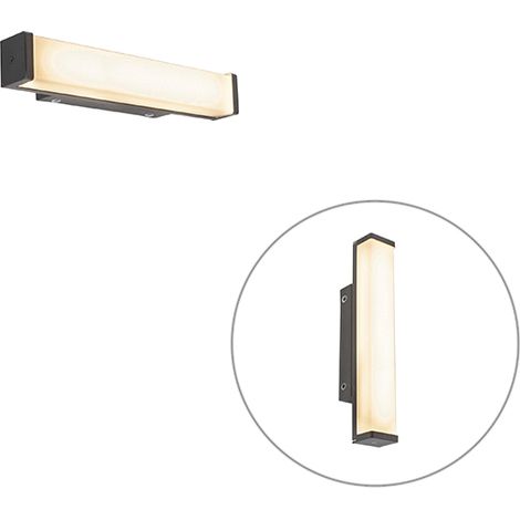 Modern Wall Lamp Black 32cm incl LED IP44 - Cascada