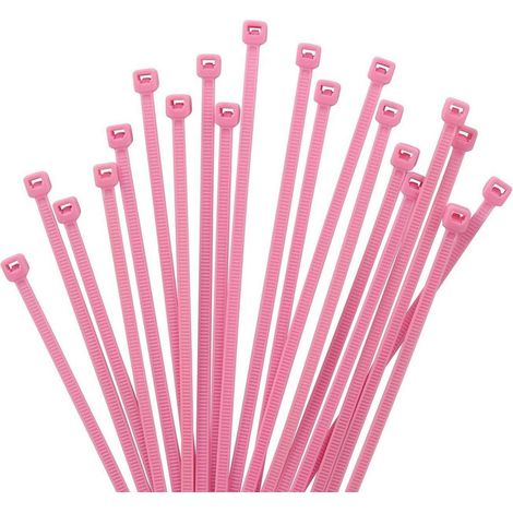 Kabelbinder 1000 Stück 200mm 2.5mm 8.1kg 200mm x 2.5 mm Rosa (1/5)