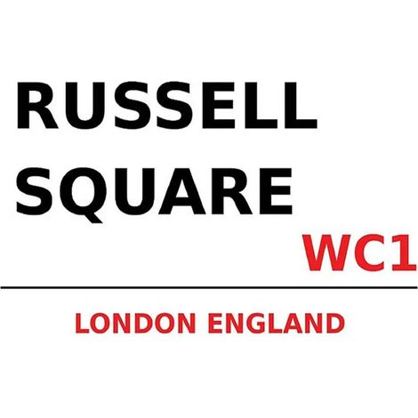 Panneau en bois 30x40 cm Londres Angleterre Russell Square WC1 (1/3)