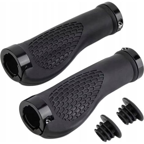 Manchons de vélo, forme ergonomique, 13 cm, noirs (1/5)