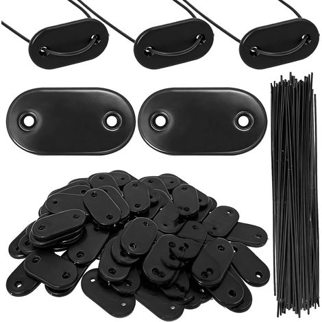 50 Sets Kit de Fixation de Clôture Brise-Vue de Confidentialité en PVC, Résistant Aux Intempéries, Lot de 50 Attaches Résistantes avec Fil, pour Jardin Balcon (1/5)