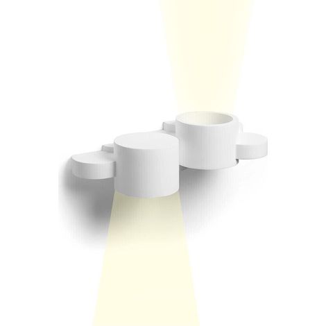 Applique in gesso dal design moderno forma doppia tazza attacco per lampadine G9 (1/5)