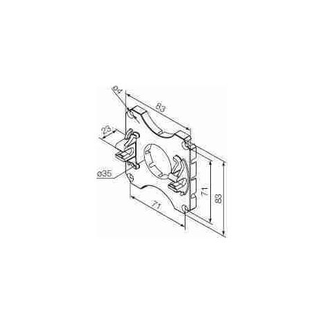 Nice 525.10088 - Soporte en plastica ad incastro (de accoppiare necessariamente all'art. 523.10014)