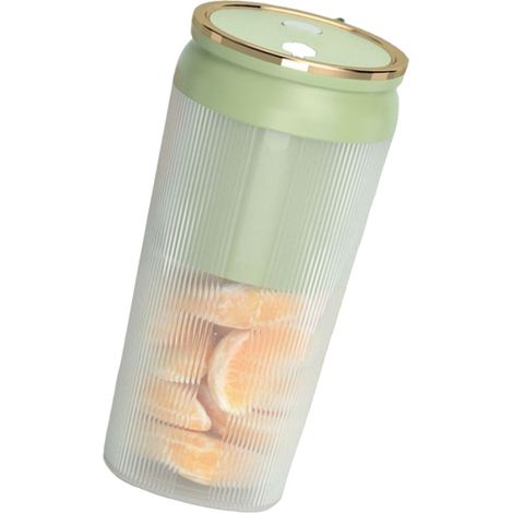 Mini-Entsafterbecher mit USB-Ladefunktion, multifunktional, tragbar, automatisch, kleiner Obstentsafter für Zuhause und Studentenwohnheim, 300 ml, Hellgrün (1/5)