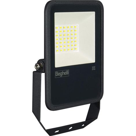 Faro Led 30W Ip66 - Bianco Naturale - Colore: Nero (1/3)
