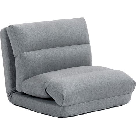 Graues Schlafsofa – Verstellbarer Winkel 90–180° – Platzsparend – Stoff – 70 x 72 x 56 cm