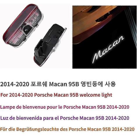 Projecteur laser mené 2pcs pour Porsche Macan 95b 2014-2020 Feux de porte de voiture Lampes de signalisation Lampe de bienvenue Accessoires de lampe de marqueur fantôme (1/5)