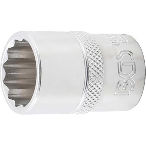 BGS Steckschlüssel-Einsatz Zwölfkant Antrieb Innenvierkant 12,5 mm (1/2") SW 18 mm - 10638