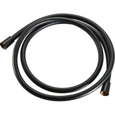 Flexible de douche anti-pliage et anti-torsion 1,50 m – Noir, haute résistance, raccords en laiton (1/5)