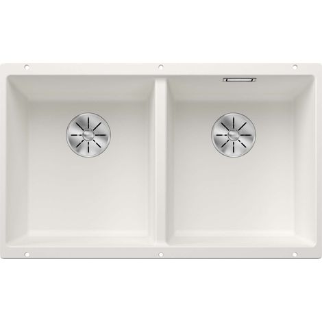 Blanco Subline 350/350 U Infino Bianco - Lavello Composito, 755x460 mm, 2 Vasche, 1523578 (1/3)
