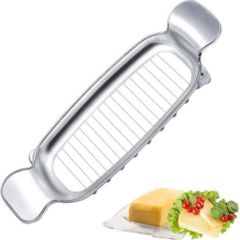 Allecta - Trancheuse à beurre en acier inoxydable - Multifonctionnelle - Trancheuse à fromage à fil - Blocs de fromage et beurre (1/5)