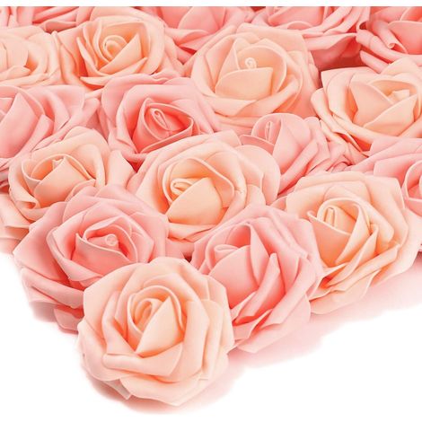 25 rose artificiali in schiuma per decorazioni di matrimoni o compleanni