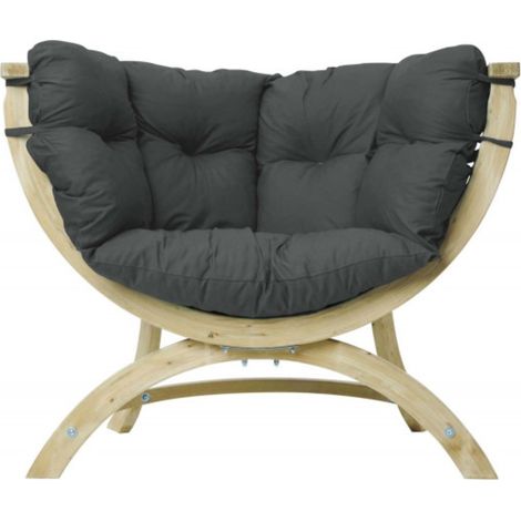 Fauteuil de jardin SIENA UNO Amazonas anthracite en bois (1/5)