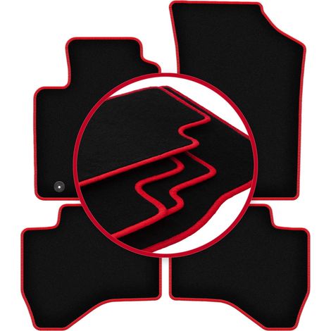 Tapis de voiture CARLUX-RED pour Citroën C1 II berline (2014-)