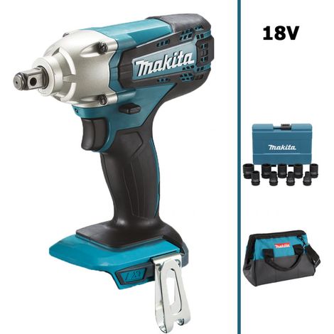 Boulonneuse à chocs 18V 190Nm 1/2" DTW190 (machine seule) avec Coffret 9 douilles + sac MAKITA (1/5)