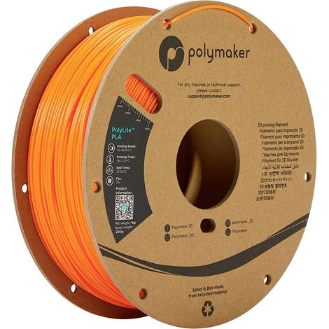 Polymaker PA02008 PolyLite Filamento per stampante 3D Plastica PLA 1.75 mm 1000 g Arancione 1 pz. (1/5)