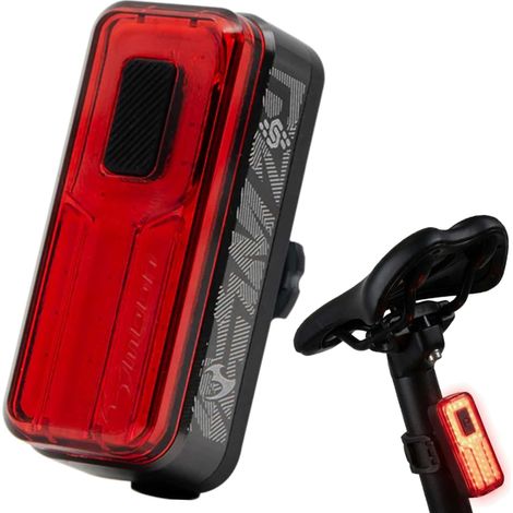 Luce posteriore per bicicletta Moon Helix Sense 300 con USB e luce freno da 300 lm