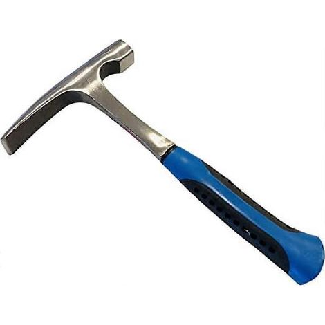 Marteau de maçon avec manche traversant entièrement en acier et poignée antichoc (24 oz)