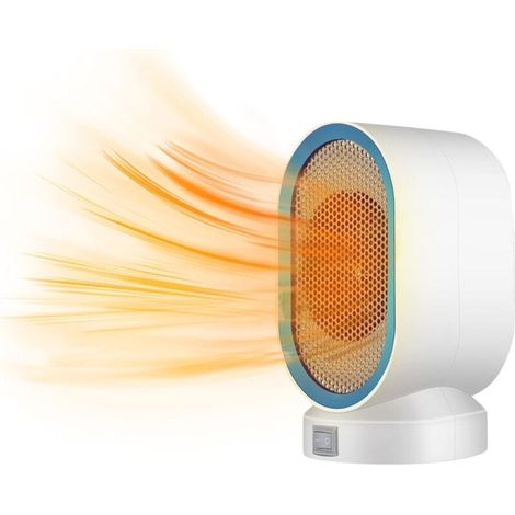 Mini Chauffage électrique Portable Ventilateur de Chauffage Maison 400W Miniature Basse Puissance Chauffant du Soleil Chauffe Radiateur électrique Portatif (bleu)
