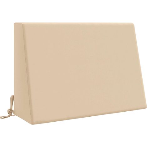 Coussin de dossier d'extérieur 100 % polyester Crème 60 x 20 x 40 cm (1/5)