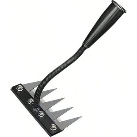 Rateau Jardin, Râteau De Désherbage, 5 Teeth Outils De Râteau à Main, Rateau De Jardin en Acier Au Carbone, Outil Jardinage pour Désherbage Ameublissement du Sol Semis, Pas de bâton (1/3)