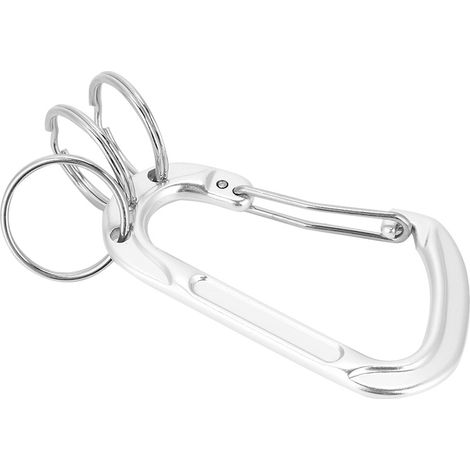 Mousqueton multifonctionnel en alliage d'aluminium, boucle en D pour l'alpinisme, accessoire de plein air argenté (1/5)