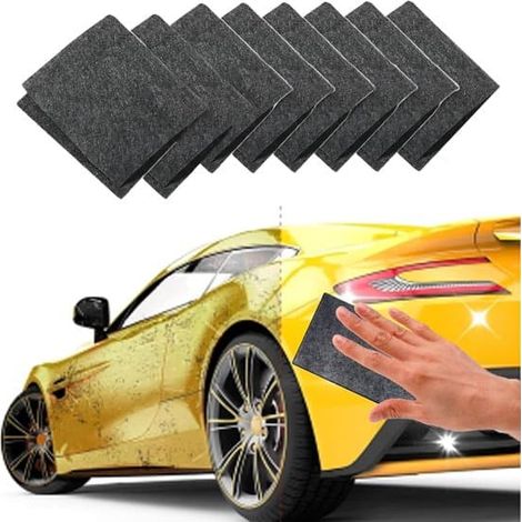 Kit de 8 chiffons de réparation de rayures pour voiture - Nano - Pour toutes les couleurs - 10 x 20 cm (1/5)
