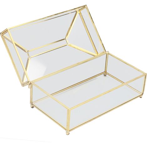 Boîte de rangement décorative en verre pour serviettes – Élégante et raffinée boîte en verre transparent pour mouchoirs, idéale pour la maison et les mariages (1/5)