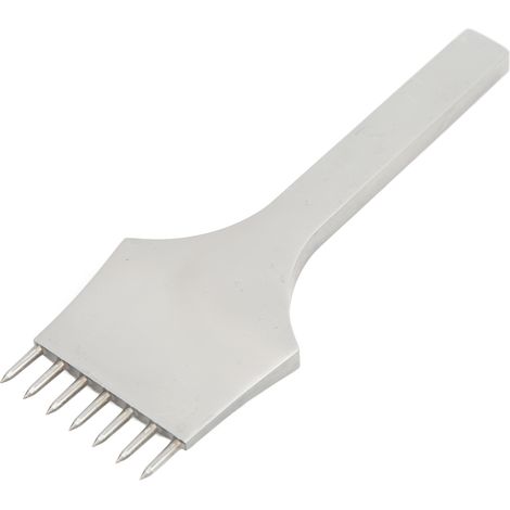 Fer à perforer le cuir 5 mm 7 dents en acier rapide, outil de découpe et de perforation rond pour la couture, la gravure et le marquage du cuir (1/5)