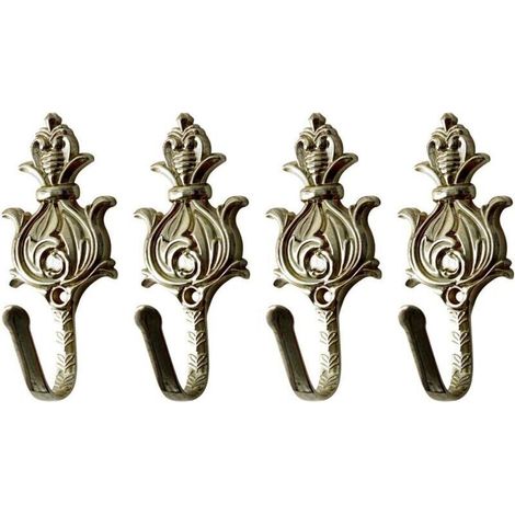 YMYNY Embrasses de rideaux en alliage de zinc style vintage, crochets de suspension pour fenêtre, bronze, 4 pièces (1/4)